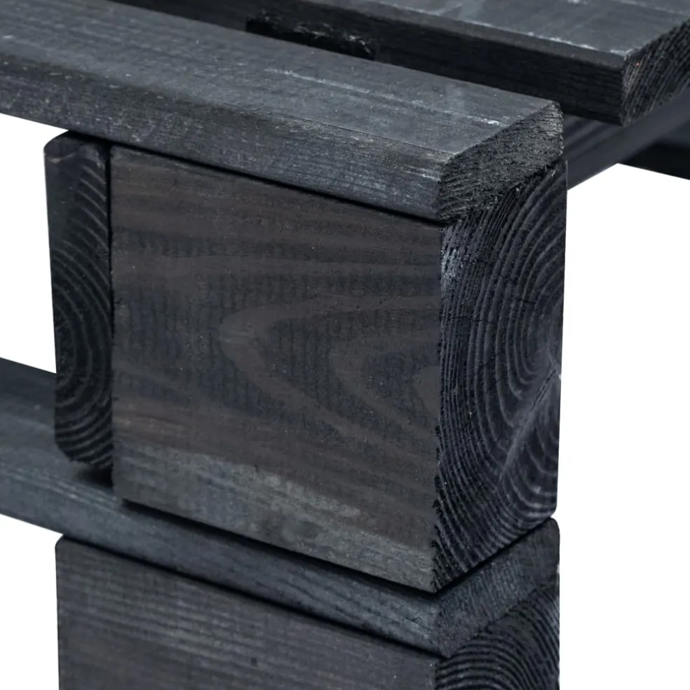 vidaXL Tuinhocker pallet hout zwart