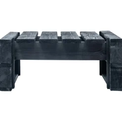vidaXL Tuinhocker pallet hout zwart