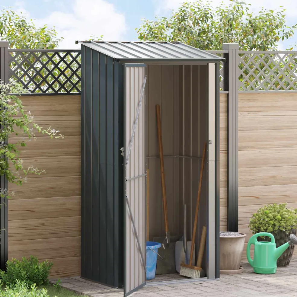 vidaXL Tuinhuisjes Antraciet 103 x 74 x 200 cm Metaal