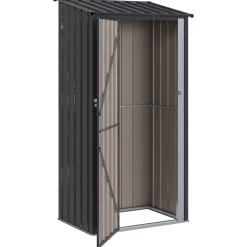 vidaXL Tuinhuisjes Antraciet 103 x 74 x 200 cm Metaal