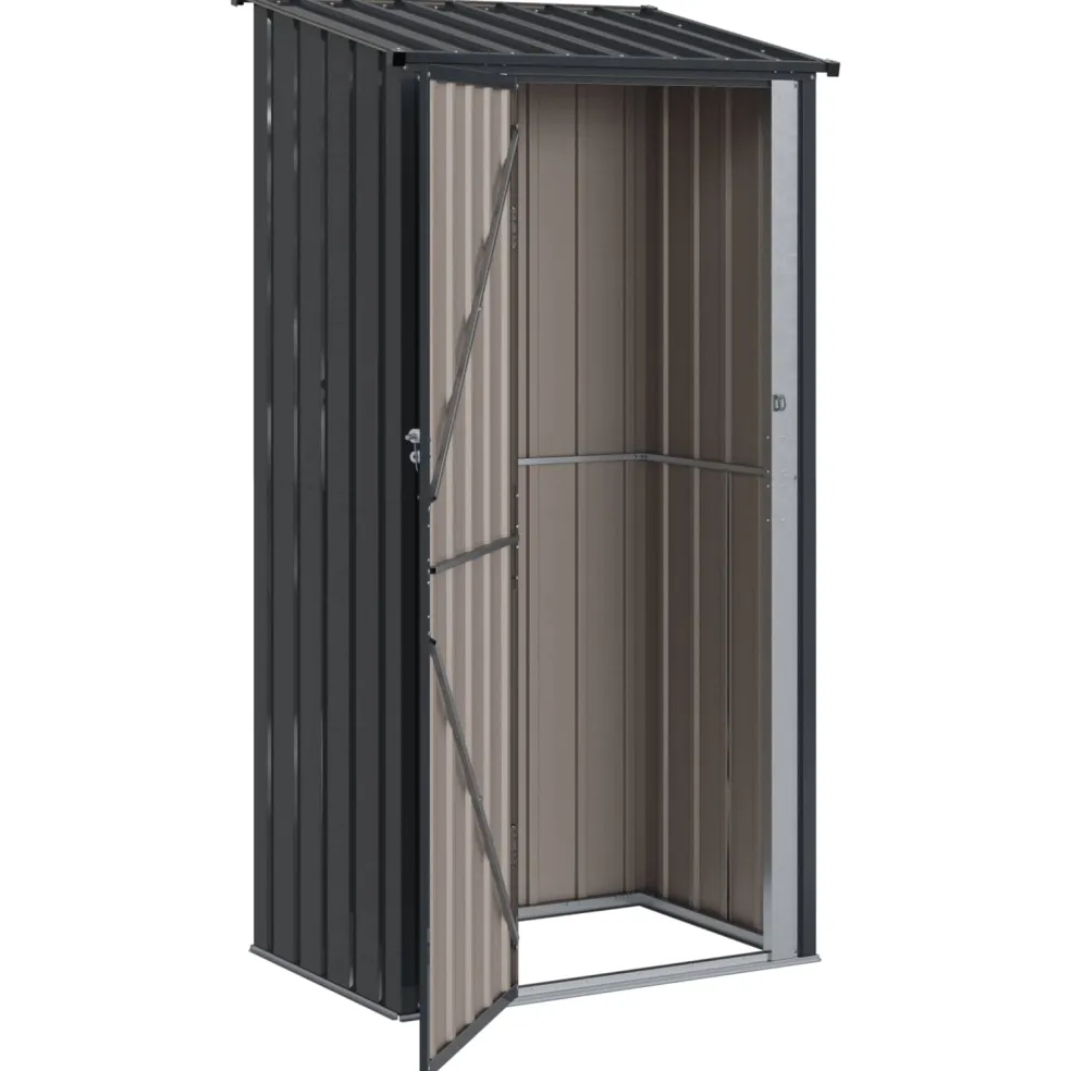 vidaXL Tuinhuisjes Antraciet 103 x 74 x 200 cm Metaal