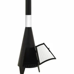 vidaXL Tuinkachel met pook 38x38x122 cm staal