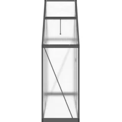 vidaXL Tuinkas met basisframe 169x58x195 cm aluminium antracietkleurig