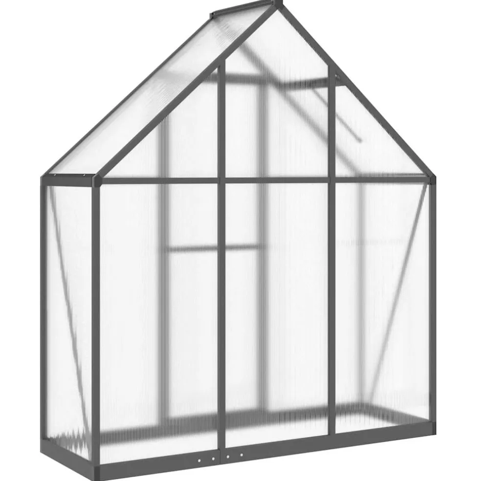 vidaXL Tuinkas met basisframe 169x58x195 cm aluminium antracietkleurig