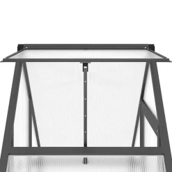 vidaXL Tuinkas met basisframe 169x58x195 cm aluminium antracietkleurig