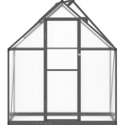 vidaXL Tuinkas met basisframe 169x58x195 cm aluminium antracietkleurig