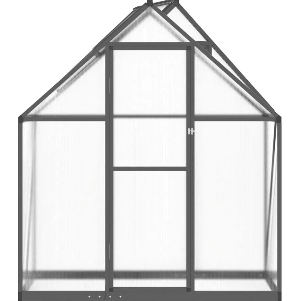 vidaXL Tuinkas met basisframe 169x58x195 cm aluminium antracietkleurig