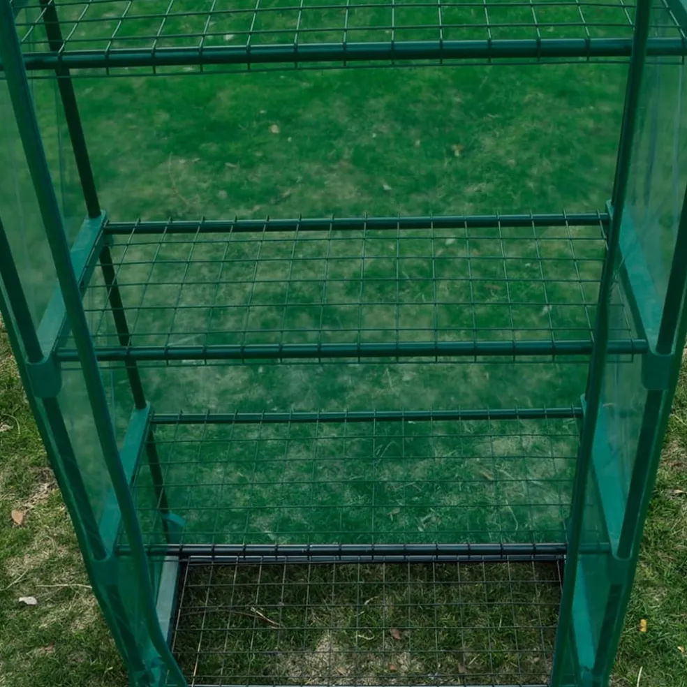 vidaXL Tuinkas met 4 schappen