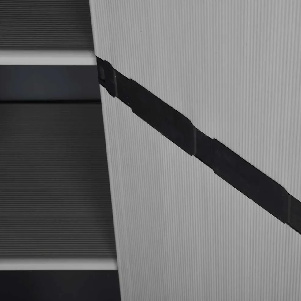 vidaXL Tuinkast met 3 schappen 68x40x168 cm grijs en zwart