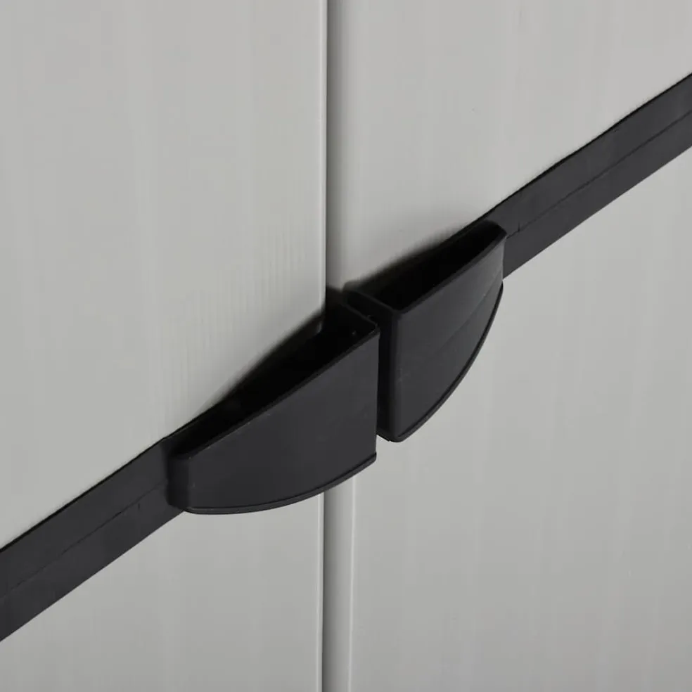 vidaXL Tuinkast met 3 schappen 68x40x168 cm grijs en zwart