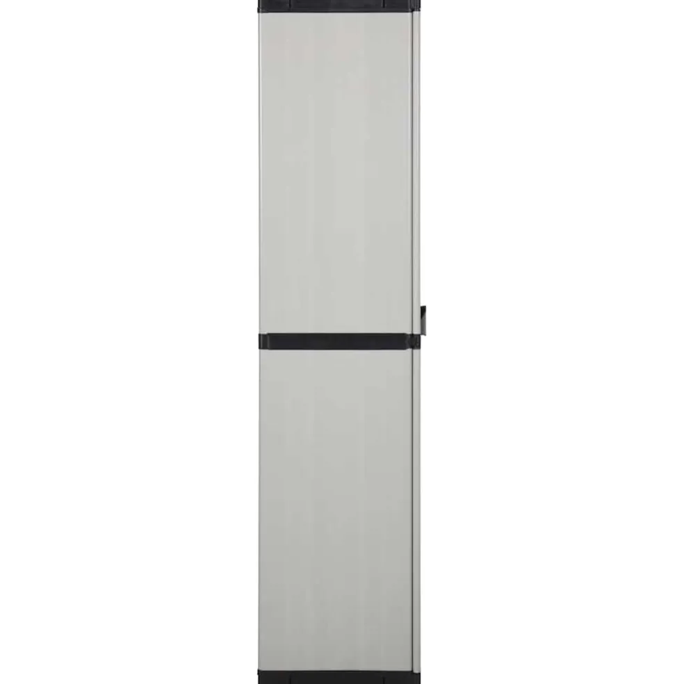vidaXL Tuinkast met 3 schappen 68x40x168 cm grijs en zwart
