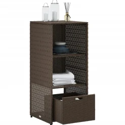 vidaXL Tuinkast 50x55x115 cm poly rattan bruin