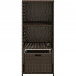 vidaXL Tuinkast 50x55x115 cm poly rattan bruin