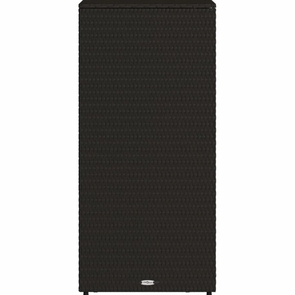 vidaXL Tuinkast 50x55x115 cm poly rattan zwart