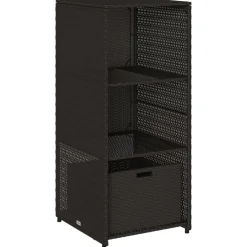 vidaXL Tuinkast 50x55x115 cm poly rattan zwart
