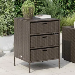 vidaXL Tuinkast 55x59x80 cm poly rattan bruin