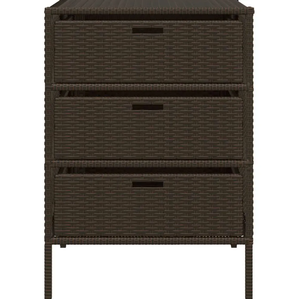 vidaXL Tuinkast 55x59x80 cm poly rattan bruin