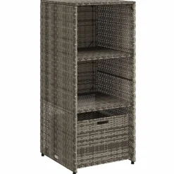 vidaXL Tuinkast 50x55x115 cm poly rattan grijs