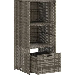 vidaXL Tuinkast 50x55x115 cm poly rattan grijs