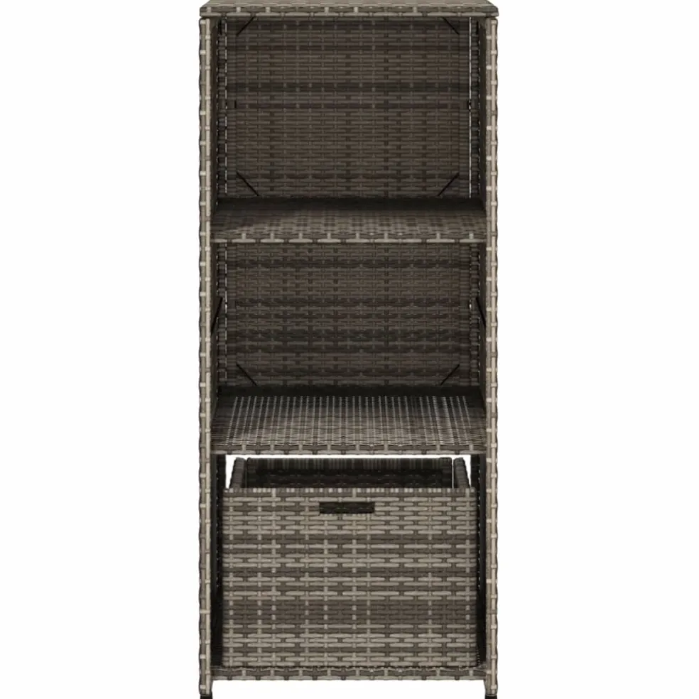vidaXL Tuinkast 50x55x115 cm poly rattan grijs