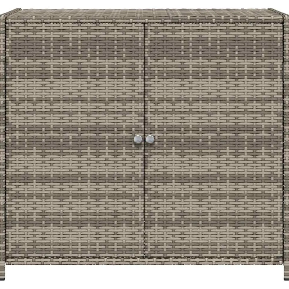 vidaXL Tuinkast 83x45x76 cm poly rattan grijs