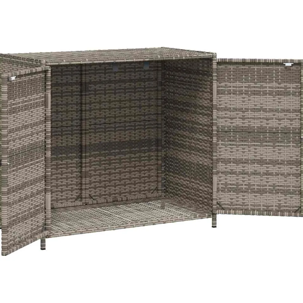 vidaXL Tuinkast 83x45x76 cm poly rattan grijs