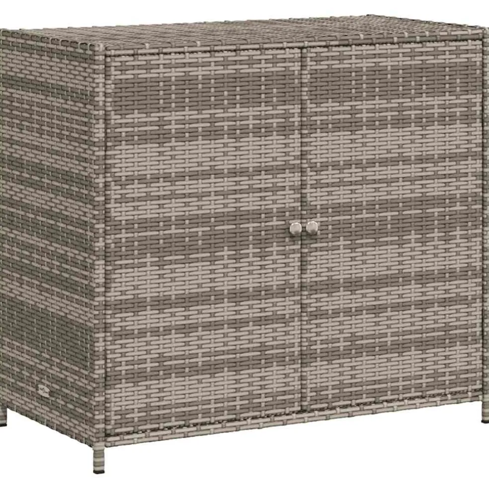 vidaXL Tuinkast 83x45x76 cm poly rattan grijs