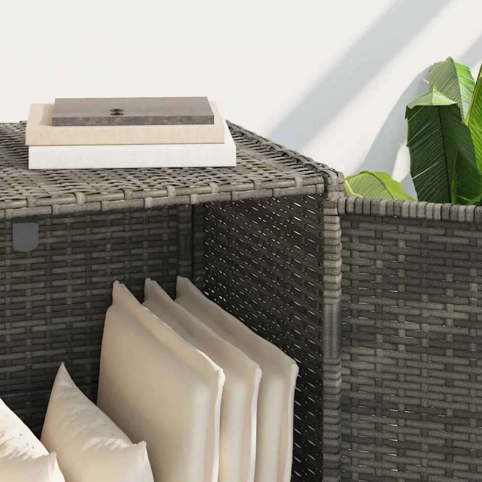 vidaXL Tuinkast 83x45x76 cm poly rattan grijs