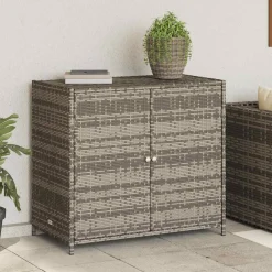 vidaXL Tuinkast 83x45x76 cm poly rattan grijs