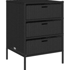 vidaXL Tuinkast 55x59x80 cm poly rattan zwart