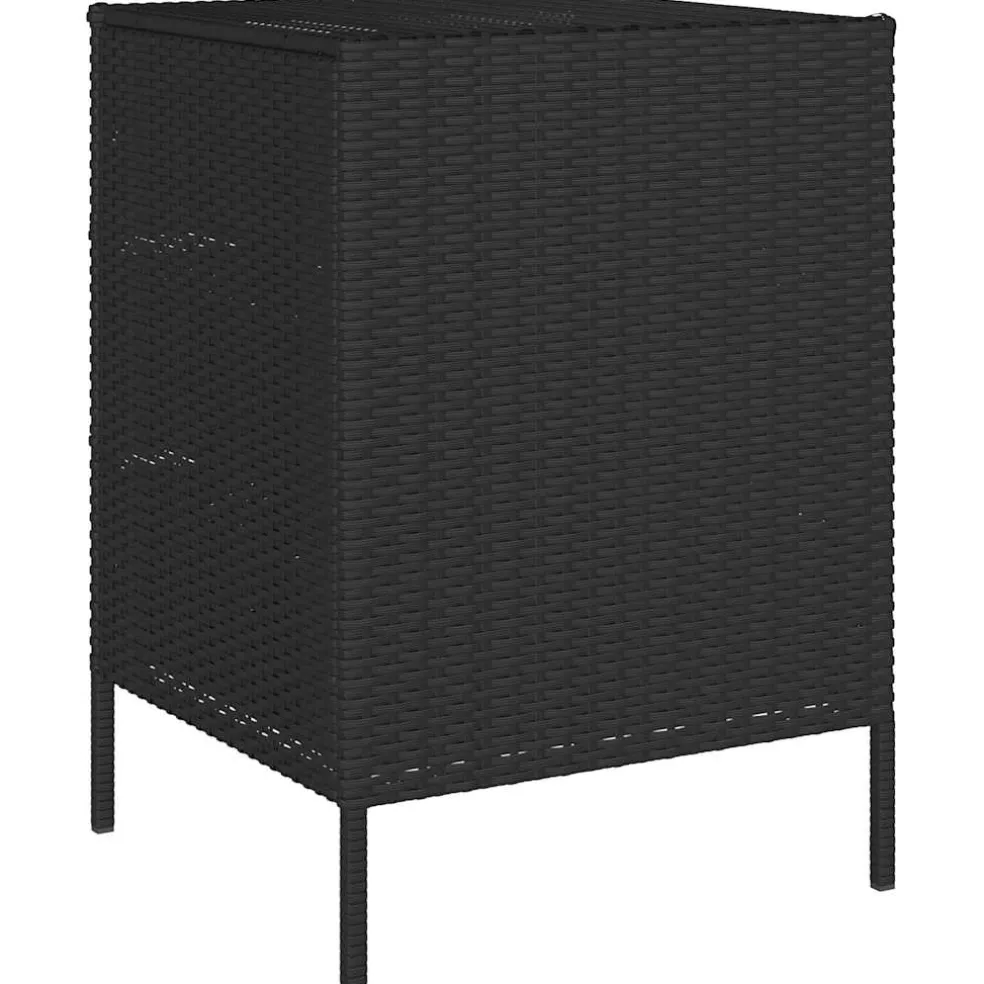 vidaXL Tuinkast 55x59x80 cm poly rattan zwart