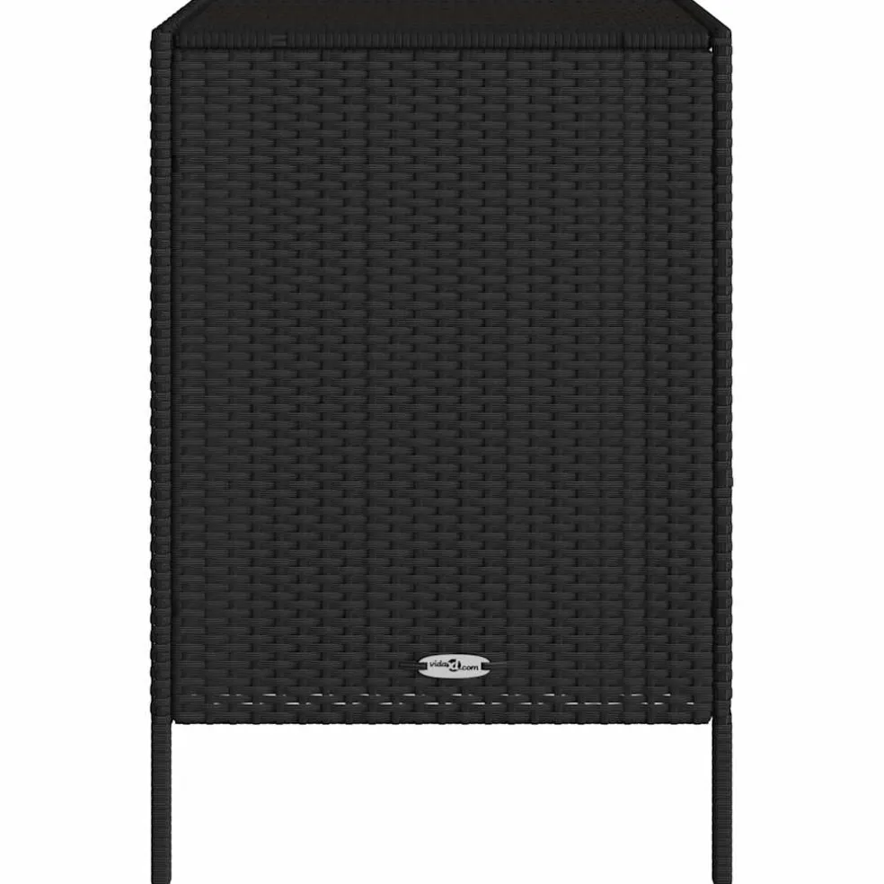 vidaXL Tuinkast 55x59x80 cm poly rattan zwart