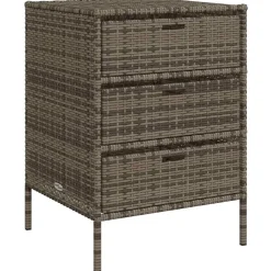 vidaXL Tuinkast 55x59x80 cm poly rattan grijs