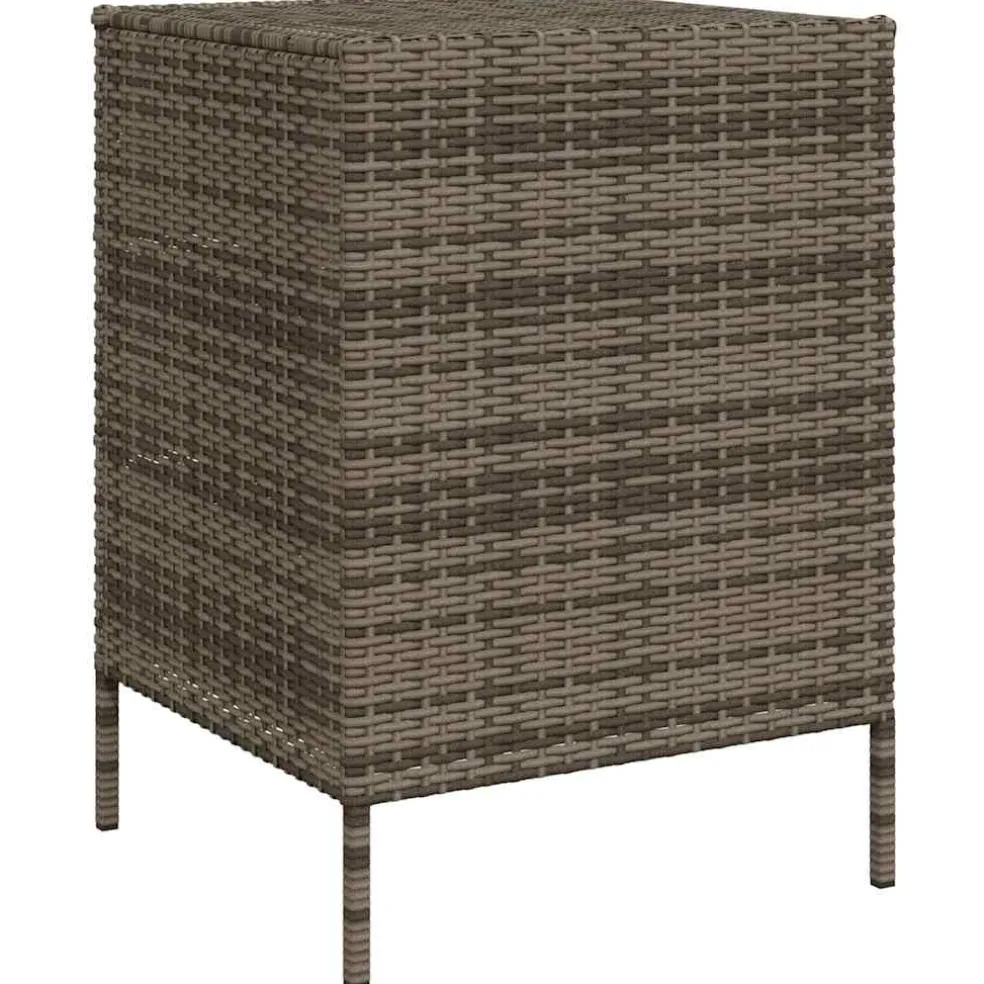 vidaXL Tuinkast 55x59x80 cm poly rattan grijs
