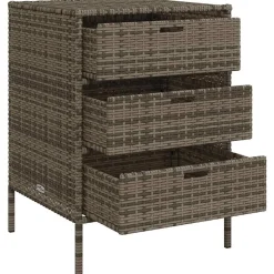 vidaXL Tuinkast 55x59x80 cm poly rattan grijs