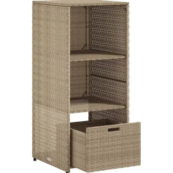 vidaXL Tuinkast 50x55x115 cm poly rattan beige