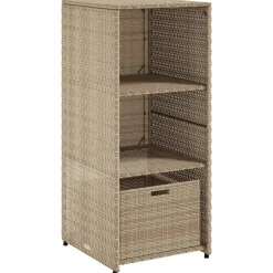 vidaXL Tuinkast 50x55x115 cm poly rattan beige