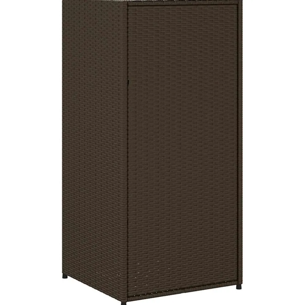 vidaXL Tuinkast 55x55x111 cm poly rattan bruin