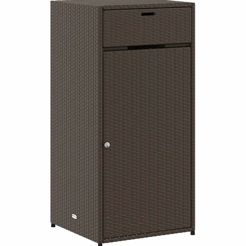 vidaXL Tuinkast 55x55x111 cm poly rattan bruin