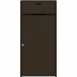vidaXL Tuinkast 55x55x111 cm poly rattan bruin
