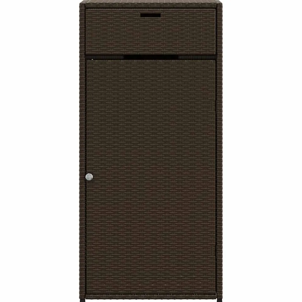 vidaXL Tuinkast 55x55x111 cm poly rattan bruin