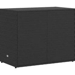 vidaXL Tuinkast Zwart 100x55,5x80 cm Poly Rattan