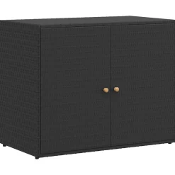 vidaXL Tuinkast Zwart 100x55,5x80 cm Poly Rattan