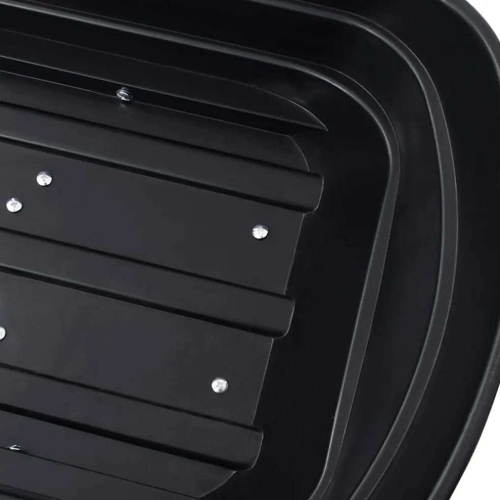 vidaXL Tuinkiepwagen 300 kg 75 L zwart