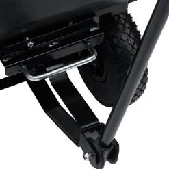 vidaXL Tuinkiepwagen 300 kg 75 L zwart
