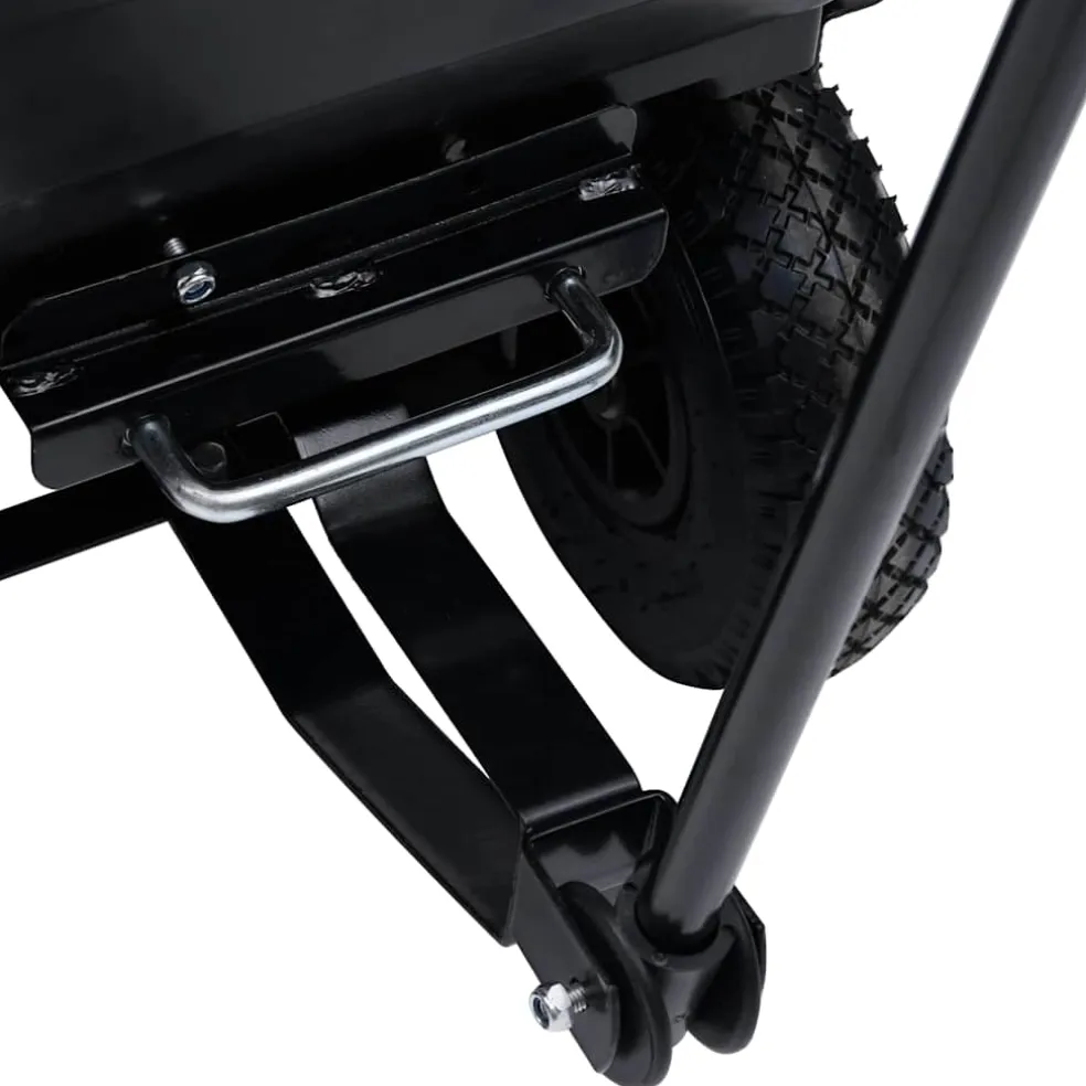 vidaXL Tuinkiepwagen 300 kg 75 L zwart