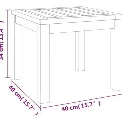 vidaXL Tuinkrukjes 2 st met kussens 40x40x42 cm massief acaciahout