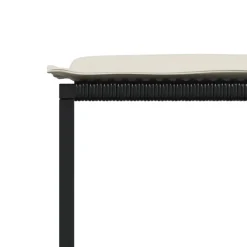 vidaXL Tuinkrukken met kussens 4 st poly rattan zwart