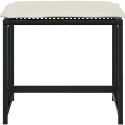 vidaXL Tuinkrukken met kussens 4 st poly rattan zwart
