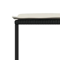 vidaXL Tuinkrukken met kussens 4 st poly rattan zwart